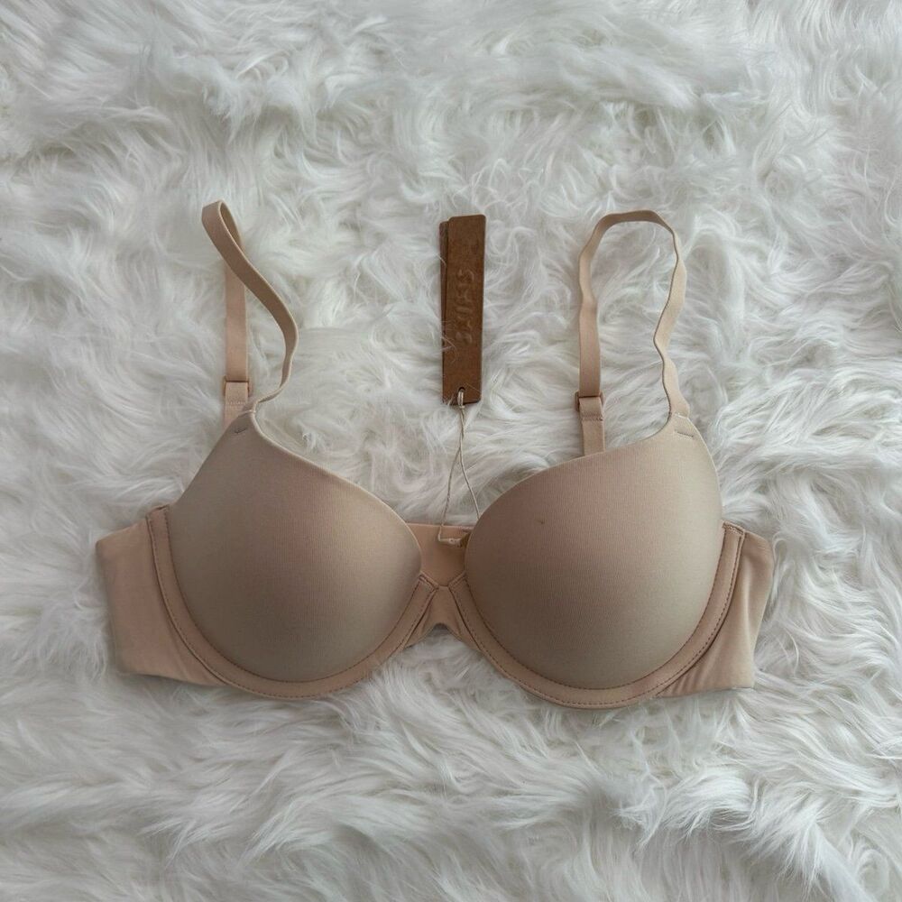 Skims Fits Everybody Push Up Demi Bra Sand Size 32B